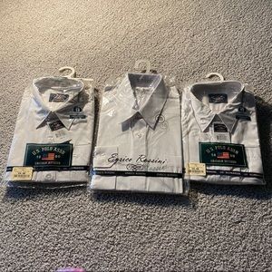 Mens xxl white polo button down